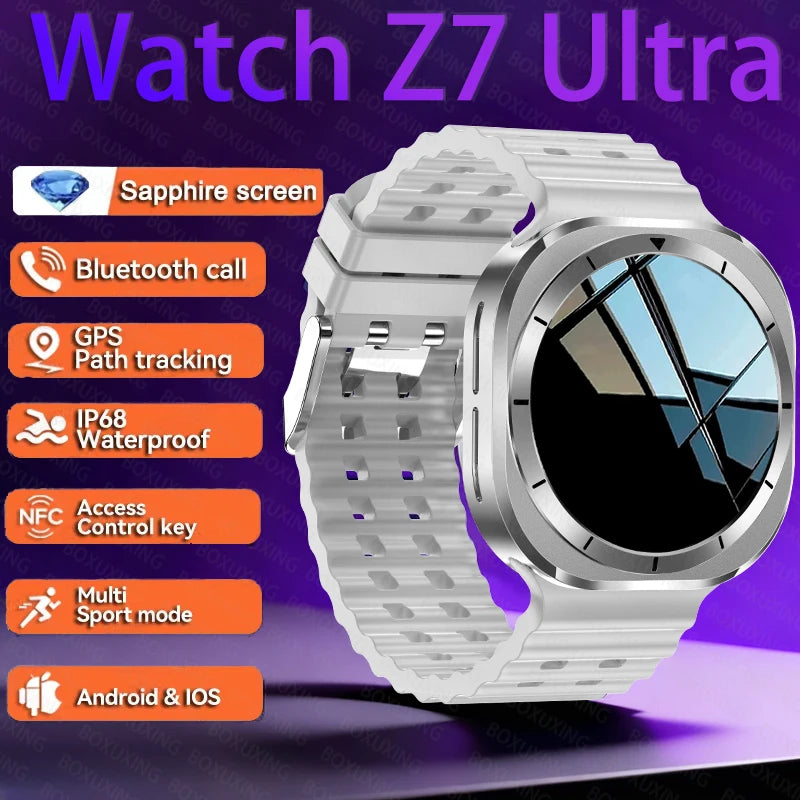 2026 New Watch 7 Ultra Smart Watch Men 3D Display Sport SmartWatch GPS NFC Compass Blood oxygen Smartwatch Women For Android IOS