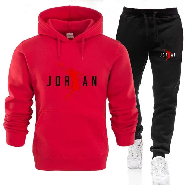 Autumn and Winter Men's Sports Hoodies and Sweatpants, Casual Plus-size Men's Suits 2025 Outdoor Jogging and Fitness Sets