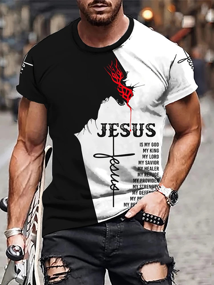 Cool Lion 3D Printed Men's T-shirt Summer Outdoor Sports Men's Top Daily Urban Fashion Short Sleeve Street Casual Men's T-shirt