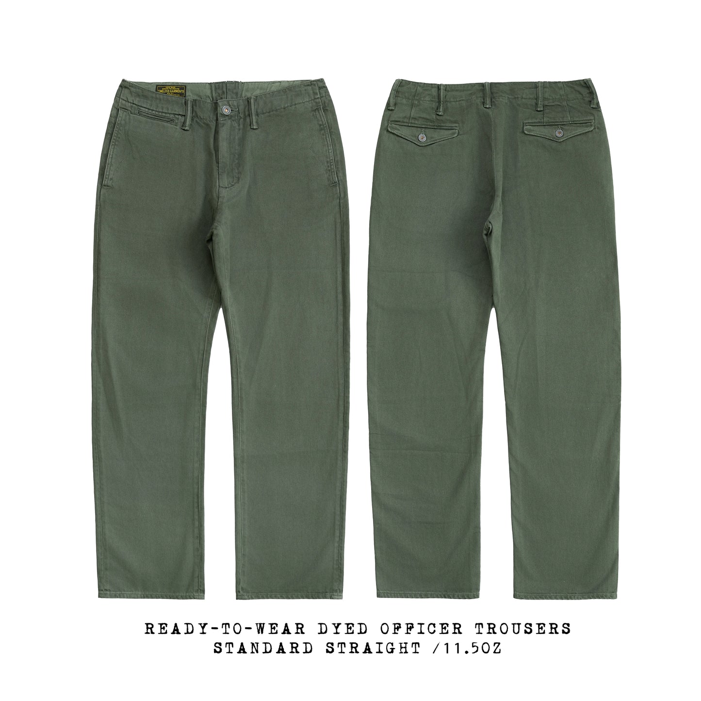 Red Tornado Garmen-Dyed Officer Chino Pants Straight Fit American Casual Style Men's Everyday Trousers