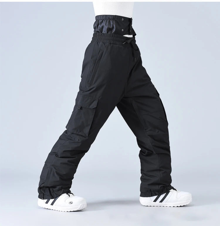New Winter Ski Pants Men Outdoor Windproof Waterproof Warm Work Pants Women Single Board Breathable Loose Sports Snow Pants