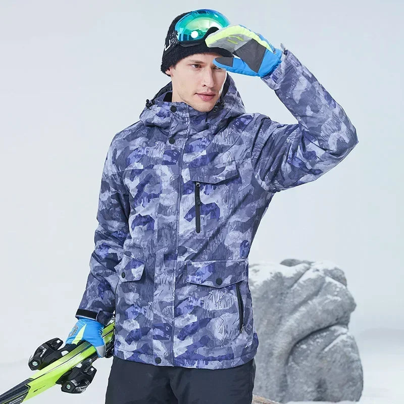 High Quality Men's Winter Waterproof Snowboard Jacket Pants Set Male Breathable Windbreak for Adults Ski Suits