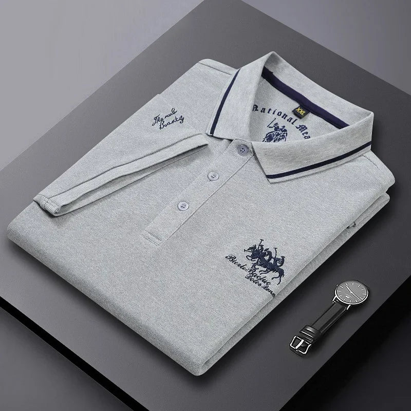 Summer Mens Short Sleeve Embroidered Polo Shirts Breathable Lightweight Shirt Luxury Top Casual Lapel T-shirt Men T Shirt Homme
