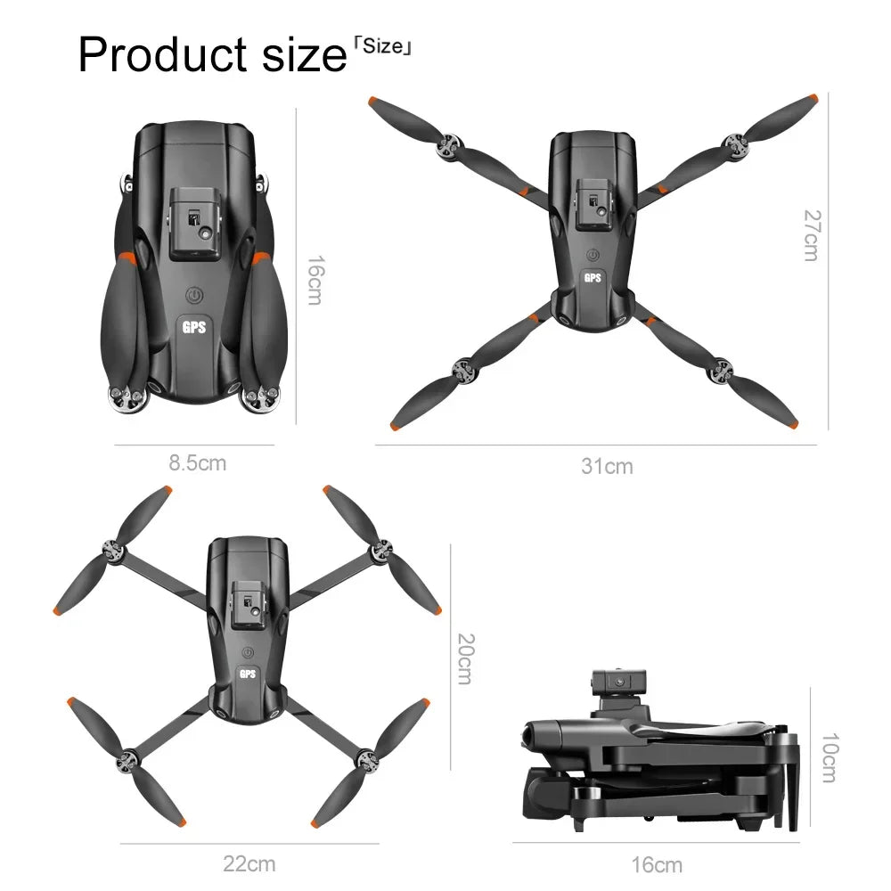 Original V198MAX GPS Return Drone 5G 8K HD Dual Camera Dron Remote With Screen Laser Obstacle Avoidance Drone RC Toys Gifts FPV