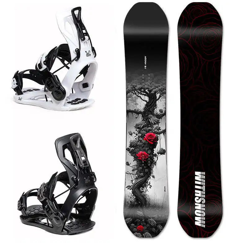 Premium Wood Core Snowboards - Customizable All-Mountain  Boards For Adults & Youth Profile Two-Piece Wear Carbon