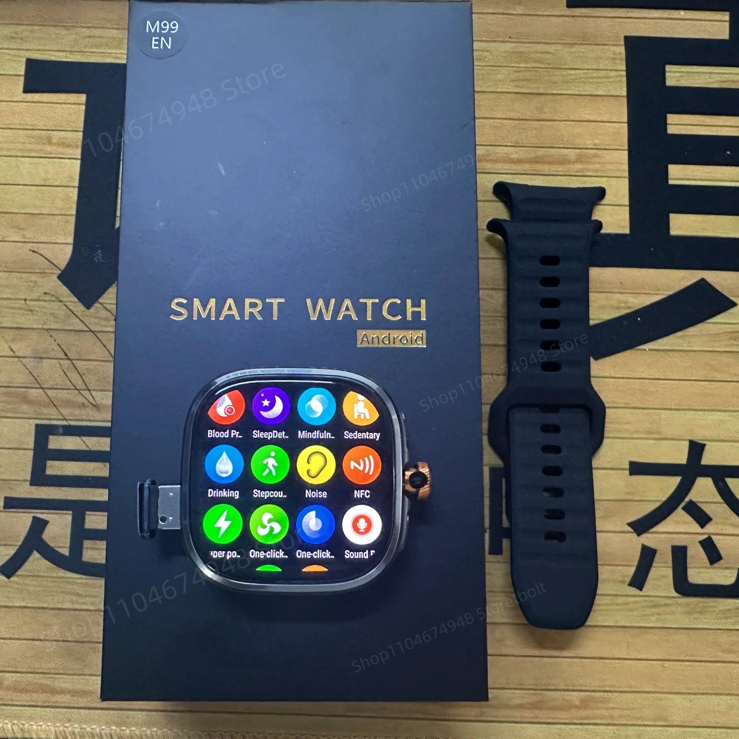 M99 Smart Watch Android 10.0 Smartwatch With Sim Card Rotary Camera GPS WIFI Compass 512GB Storage 2.4inch larger Amoled Screen
