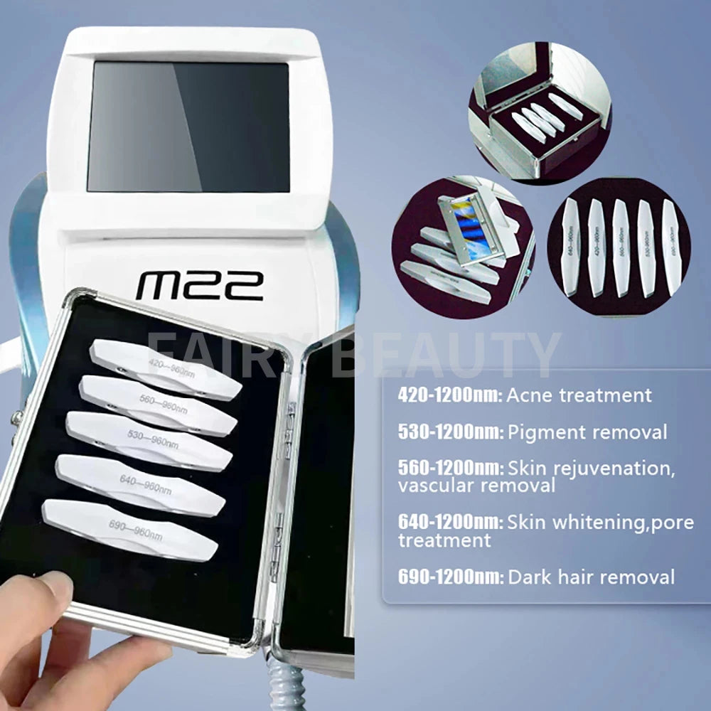 2 In 1 M22 IPL OPT Hair Removal Machine M22 IPL E-light Photon Facial Whiting Skin Rejuvenation Nd Yag Tattoo Removal Machine