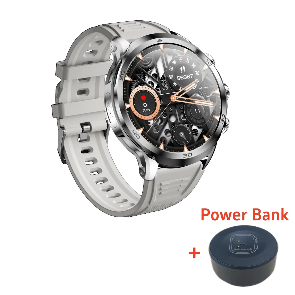 8GB+128GB H19 Smart Watch 1.95-inch Amoled Large Screen 190° Rotary Camera 1900Mah Battery GPS WIFI Android Smartwatch Men Adult