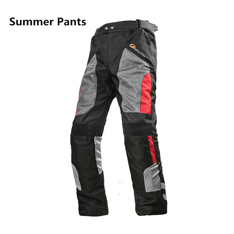 Motorcycle Pants Summer Breathable Winter Warm Motorbike Riding Protective Waterproof Trousers with free Liner and Kneepads HP12