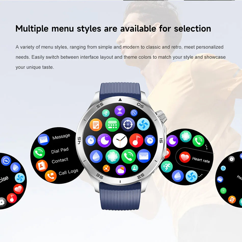 2025 New OPPO X2 Smart Watch Men's GPS Sports IP68 Waterproof Compass Heart Rate Blood Oxygen Bluetooth Call Smartwatches IOS