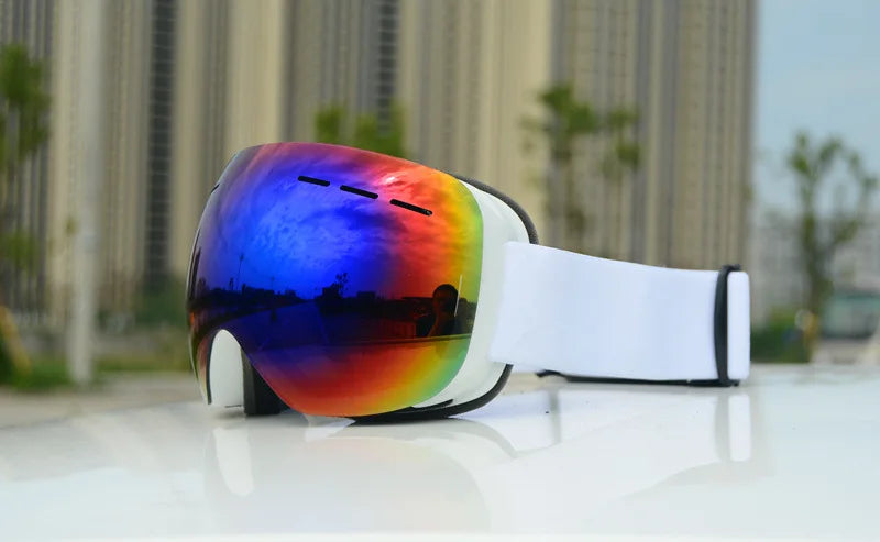 JSJM New Ski Goggles Men Women Double Layers Anti-Fog Big Ski  UV400 Glasses Protection Skiing Winter Snow Snowboard Goggles