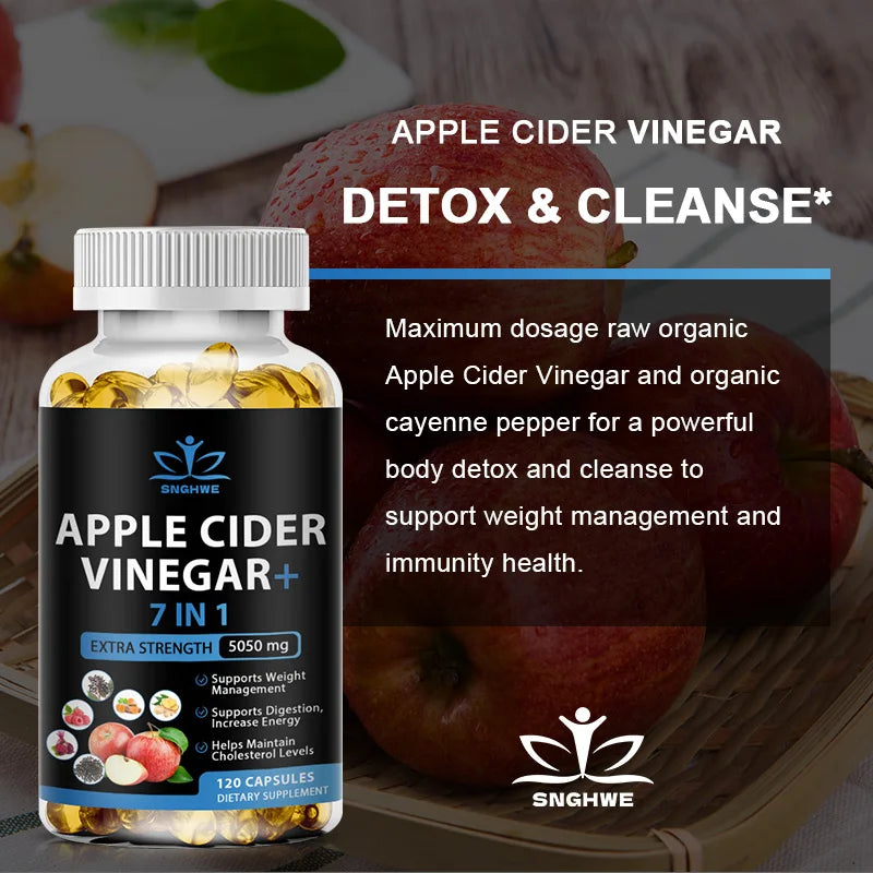 Apple Cider Vinegar Capsules Ketone BHB Suitable for Men and Women Energy Supplements - Non GMO - Gluten-Free