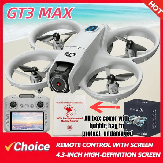 2026New GT3 MAX Drone 8K HD 4.3" Remote Control Headless Mode Helicopter 360° Flip Quadcopter Toys Mini Drone Fors Kid Toy Gifts