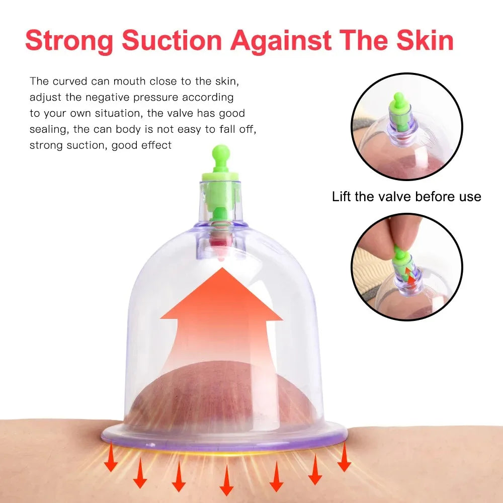 Tuhopeta Electric Vacuum Cupping Body Massager jar Suction Scraping Cup Fat Burner Therapy Anti Cellulite Slimming Body Cans