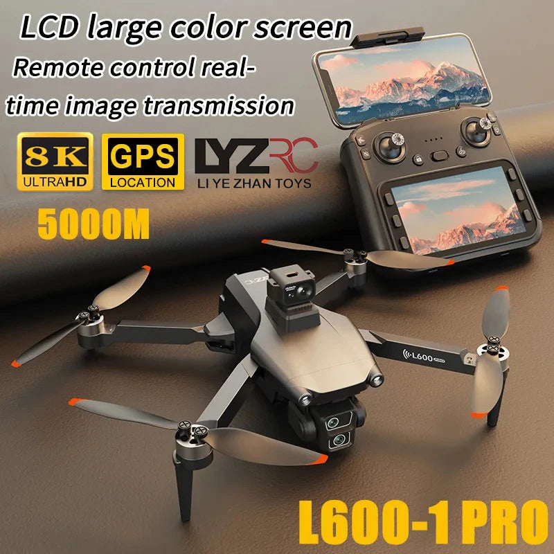 New L600-1 GPS Drone Professional 8K Camera Aerial FPV Brushless Avoiding Obstacle with Large Screen Remote Control Folding Dron