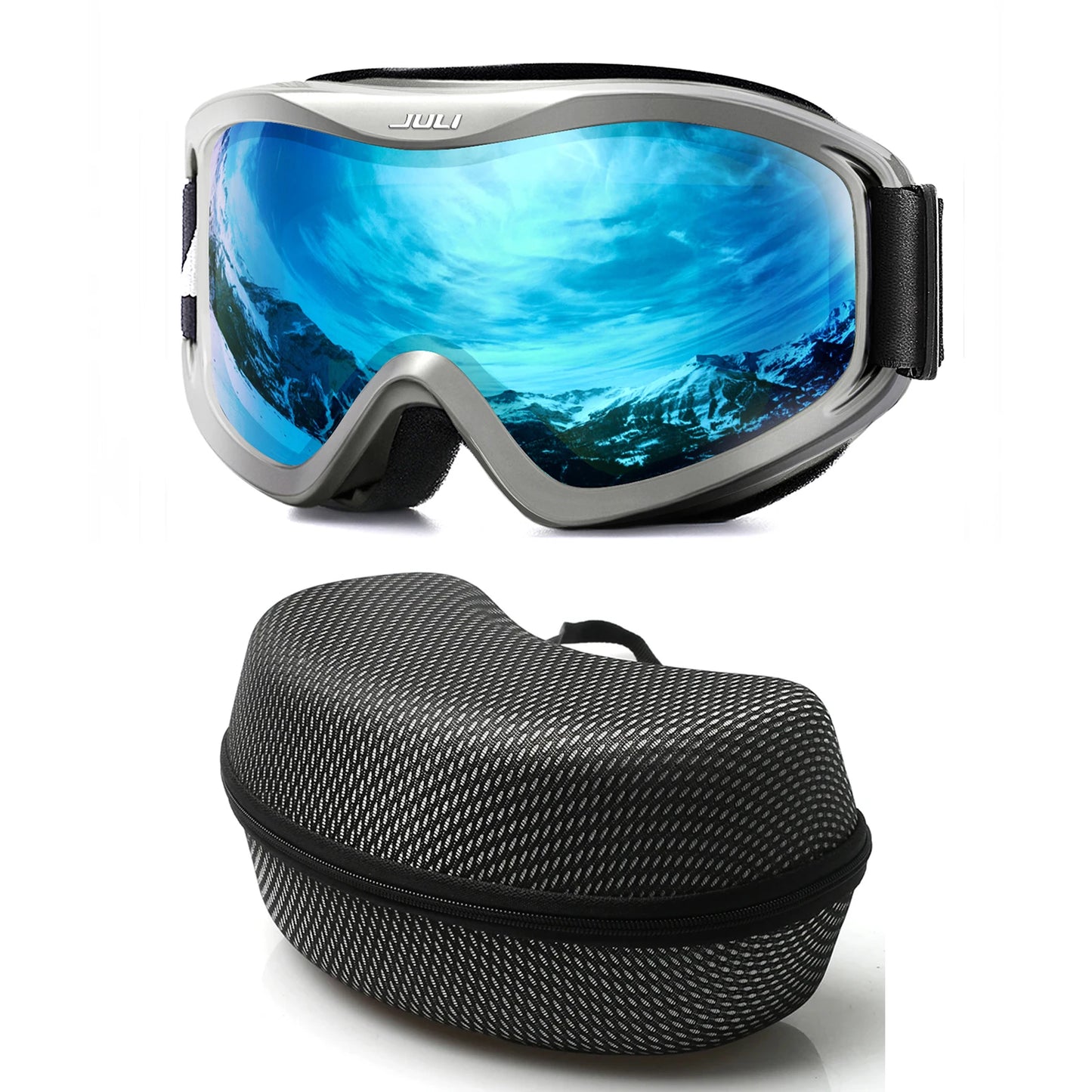 MAXJULI Professional Ski Goggles Double Layer Anti-Fog UV400 Lens Snowboarding Snow Winter Sports Goggles for Men Women BBS