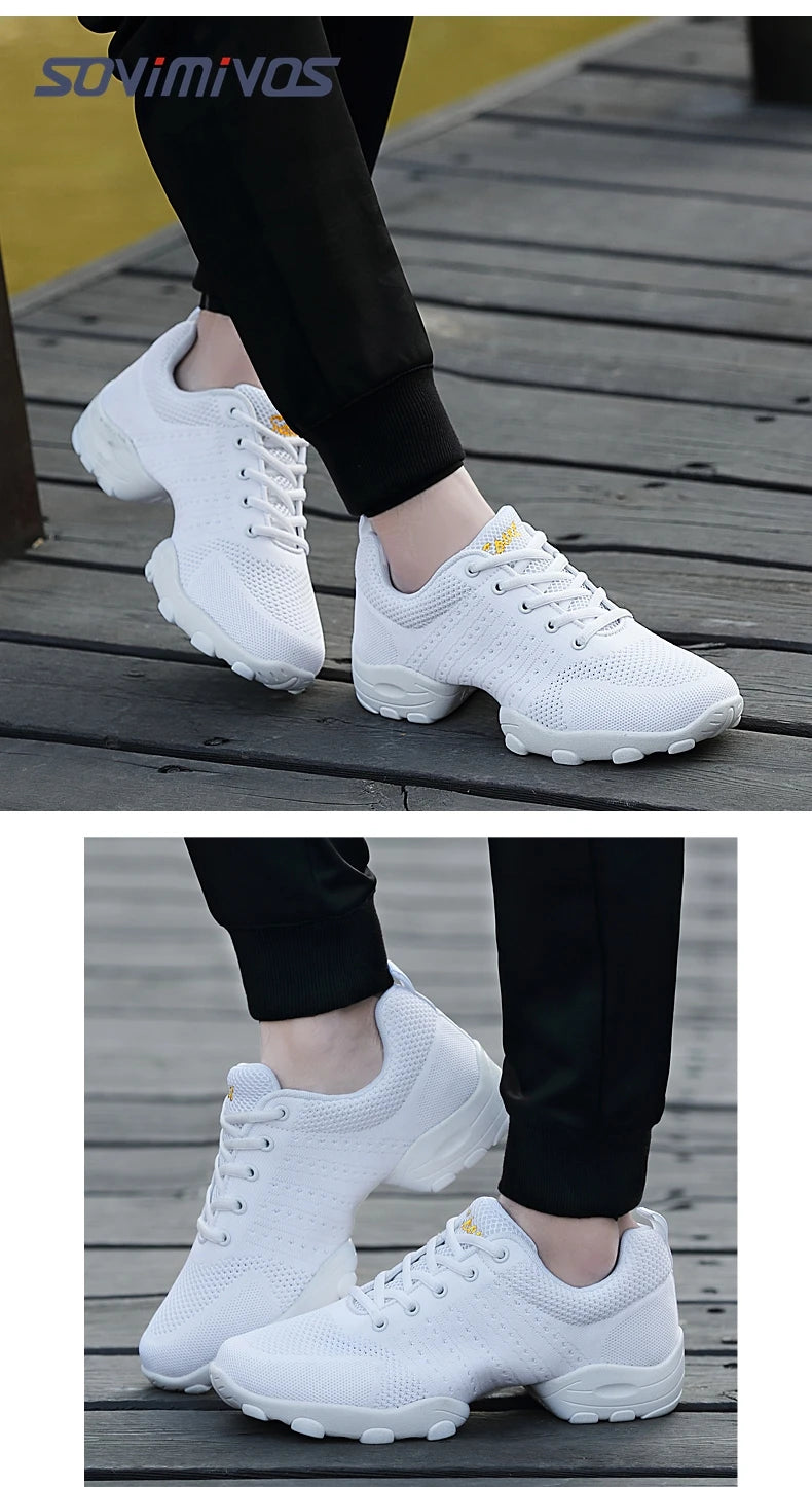 New Coming Dance Sneakers Jazz Shoes Dancing Modern Footwear Belly Contemporary Gym Dancers Leisure Sports Men Women Child Adult