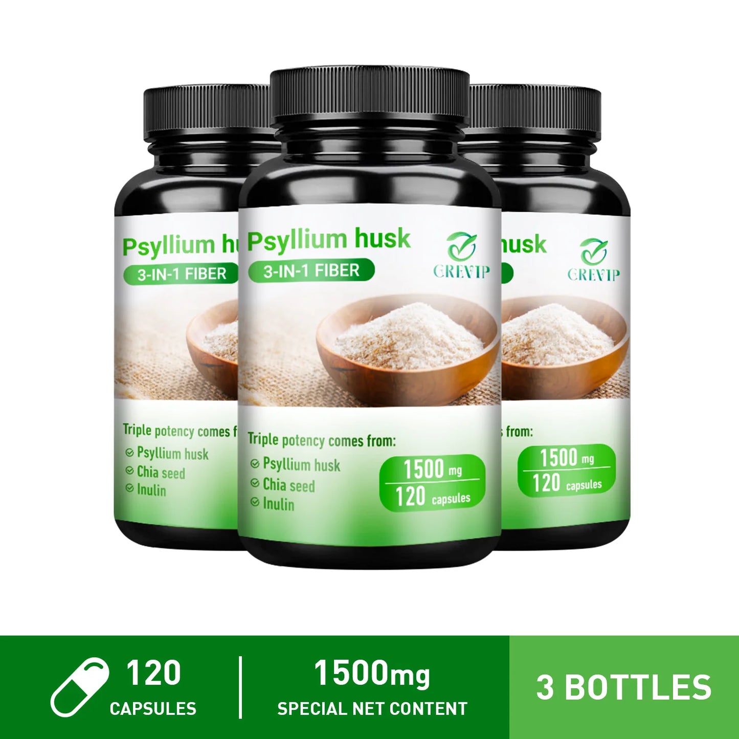 Psyllium Husk - Gut and Colon Cleanse Detox, Improve Metabolism, Relieves Gas, Bloating and Constipation