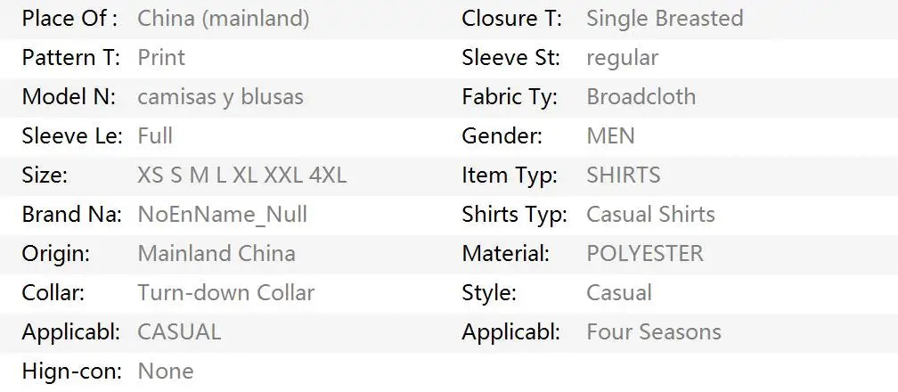 New 3D Printed Long Sleeve Shirts For Men Cloths Vintage Lapel Button Tops Casual High Quality Streetwear Shirt Male Clothes