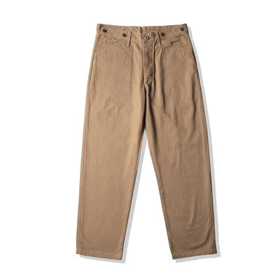 Red Tornado Chino Pants Retro Style Men's Cinch Back Casual Trousers Straight Fit