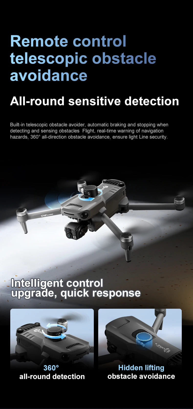 New D12 GPS Drone 3-Axis Gimbal With Touch Screen Profesional 8K HD Camera FPV Obstacle Avoidance Brushless Dron Toy For Adult