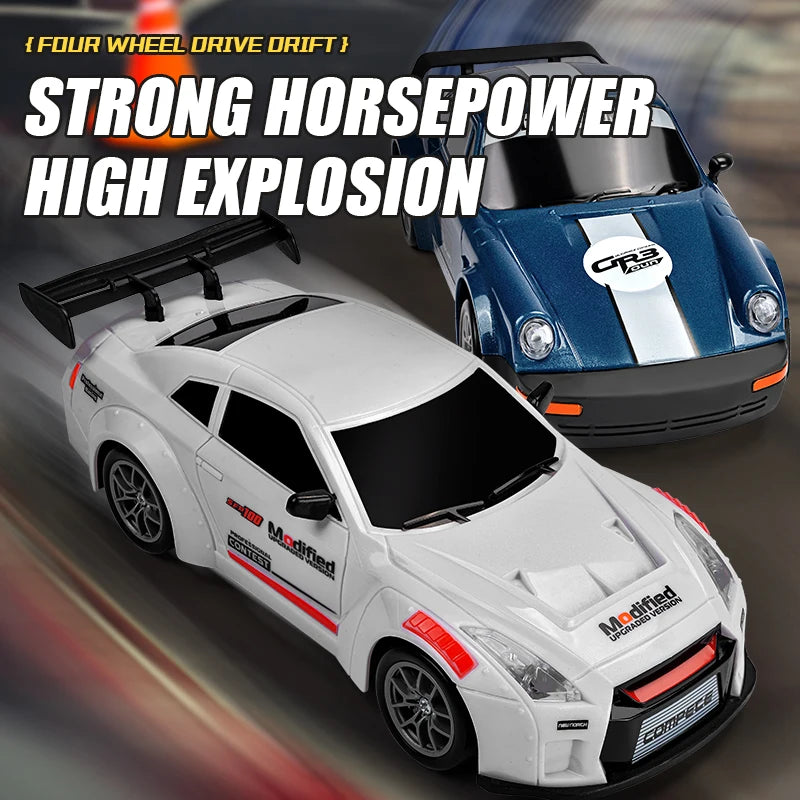 New 4WD Remote Control Drift Car Full Size 1:24 Mini Remote Control Racing Car Model 2.4G Radio High Speed RC Car Boy Toy Gift