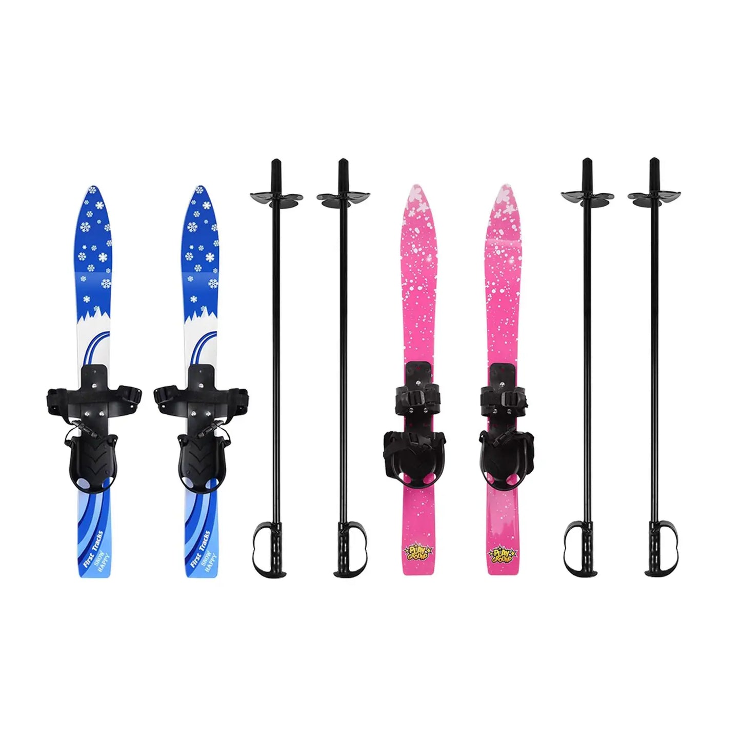 Snowblades Short Skis with Ski Poles with Bindings Snowboard Ski Board Sporting
