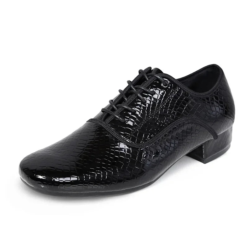 XIHAHA New Fashion Style Men's Latin Dance Shoes Leather Ballroom Tango Male Latin Dancing Shoe for Man Boy Sneaker Jazz Shoes