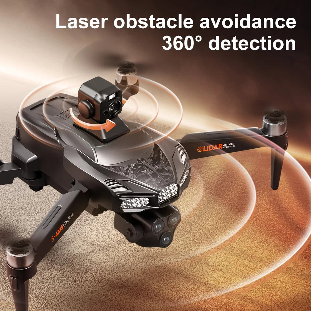 V668 GPS Drone 8K Professional 3-Axis PTZ HD Three Camera 5G WIFI FPV Dron Obstacle Avoidance Brushless Motor RC Quadcopter Toys