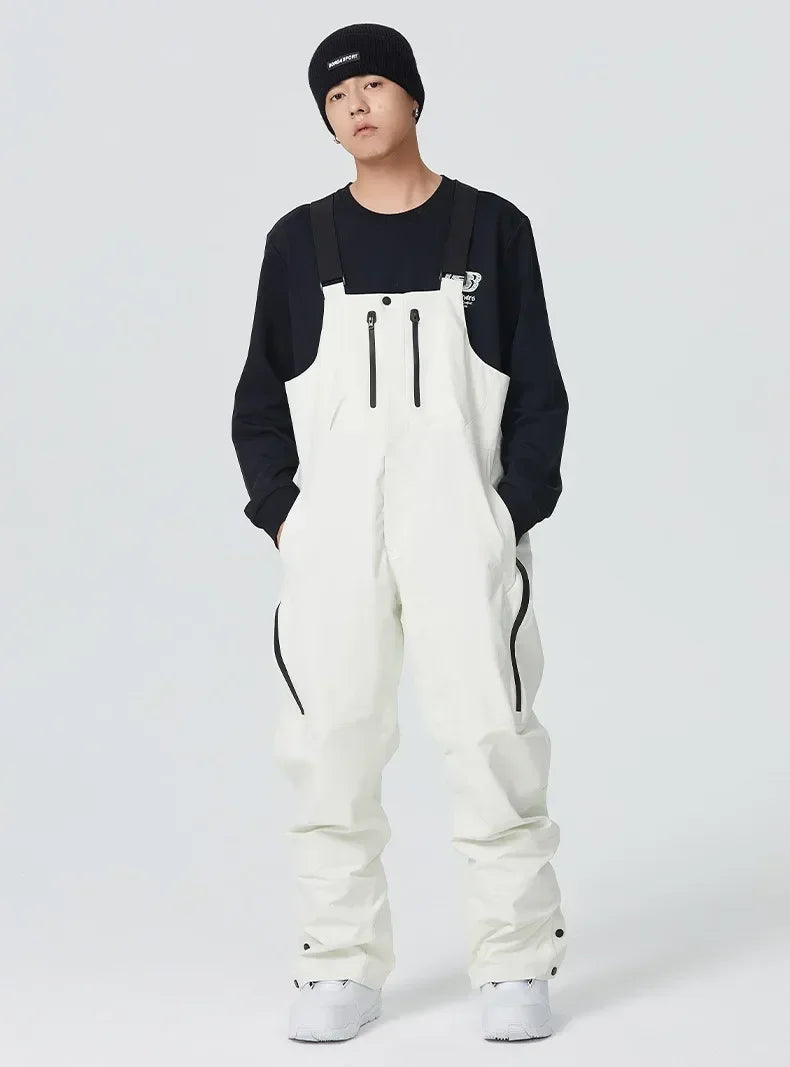 New 2025 Outdoor Winter Ski Pants for Women Men Waterproof Thermal Skiing Overalls Thickened Windproof Snowboard Straps Trousers