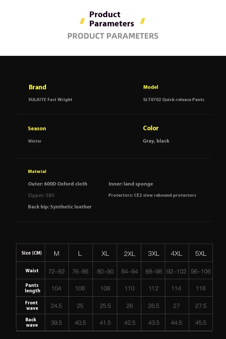 Motorcycle Riding Pants Quick Take Off Waterproof Windproof Thermal Protective Pants For Men And Women Winter Warm Racing Pants