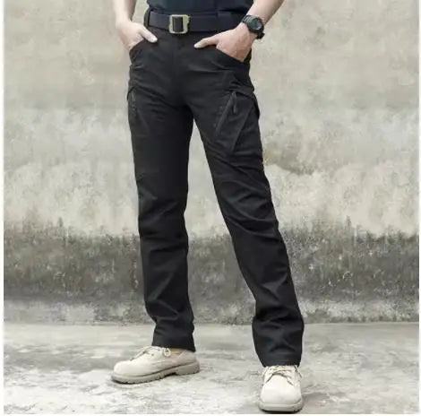 Wear Resistant Work Pant Man Multi-pocket Straight Cargo Trousers Outdoor Jogging Tactical Pants Spring Autumn Casual Trousers