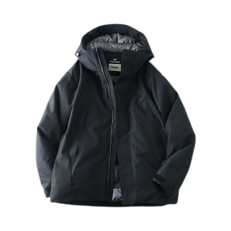 Four Season Waterproof Ski Jacket - Warm City Outdoor Jacket With Color Blocks, Windproof Tape Structure, Neutral Design