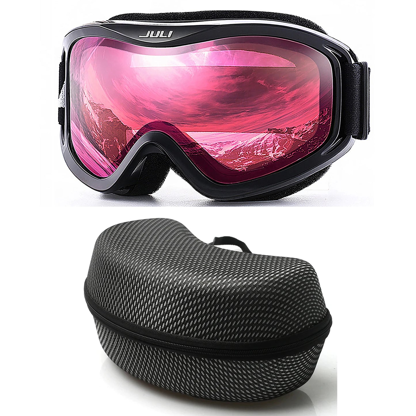 MAXJULI Professional Ski Goggles Double Layer Anti-Fog UV400 Lens Snowboarding Snow Winter Sports Goggles for Men Women BBS