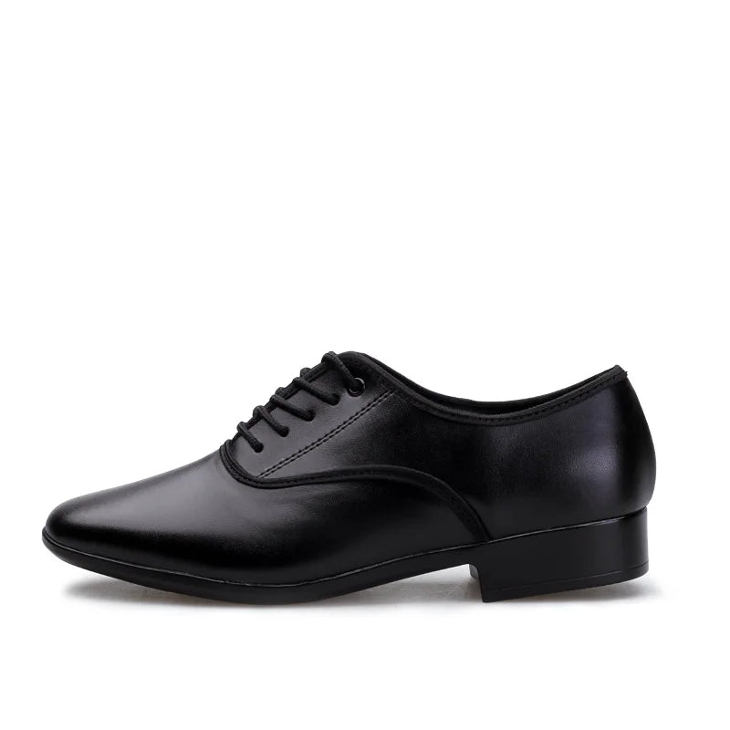 Leather Men Dance Shoes Sports Square Shoe for Men Adult Soft Dance Latin Shoes Modern Waltz Male Sneakers Increase