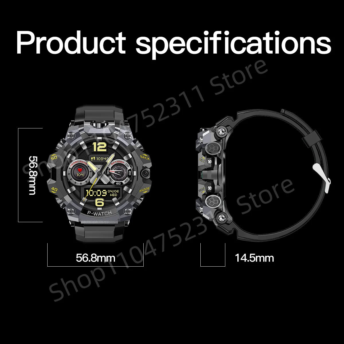 P-Watch 5g Full Netcom Smartwatch 1.508 inch Amoled HD Screen inset 4g/5g Sim Card GPS WIFI IP68 Waterproof Swimming Smart Watch