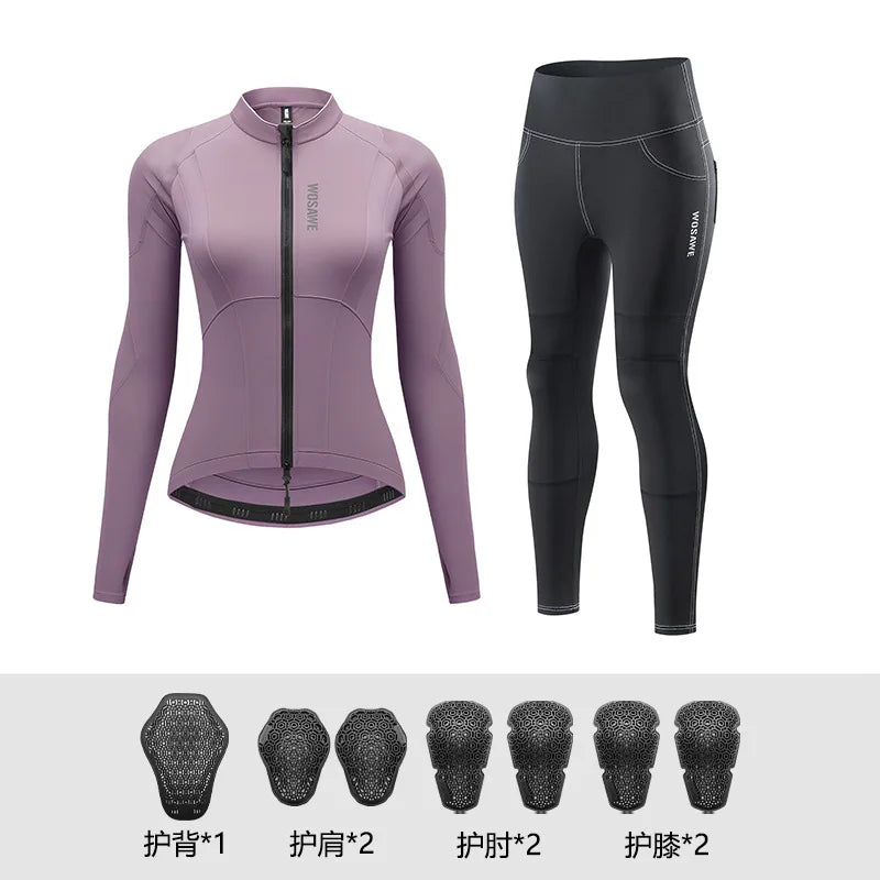 WOSAWE Women Motorcycle Jacket CE Approved Motorcycle Body Armor Summer Downhill Motorbike Protection Moto Racing Clothing