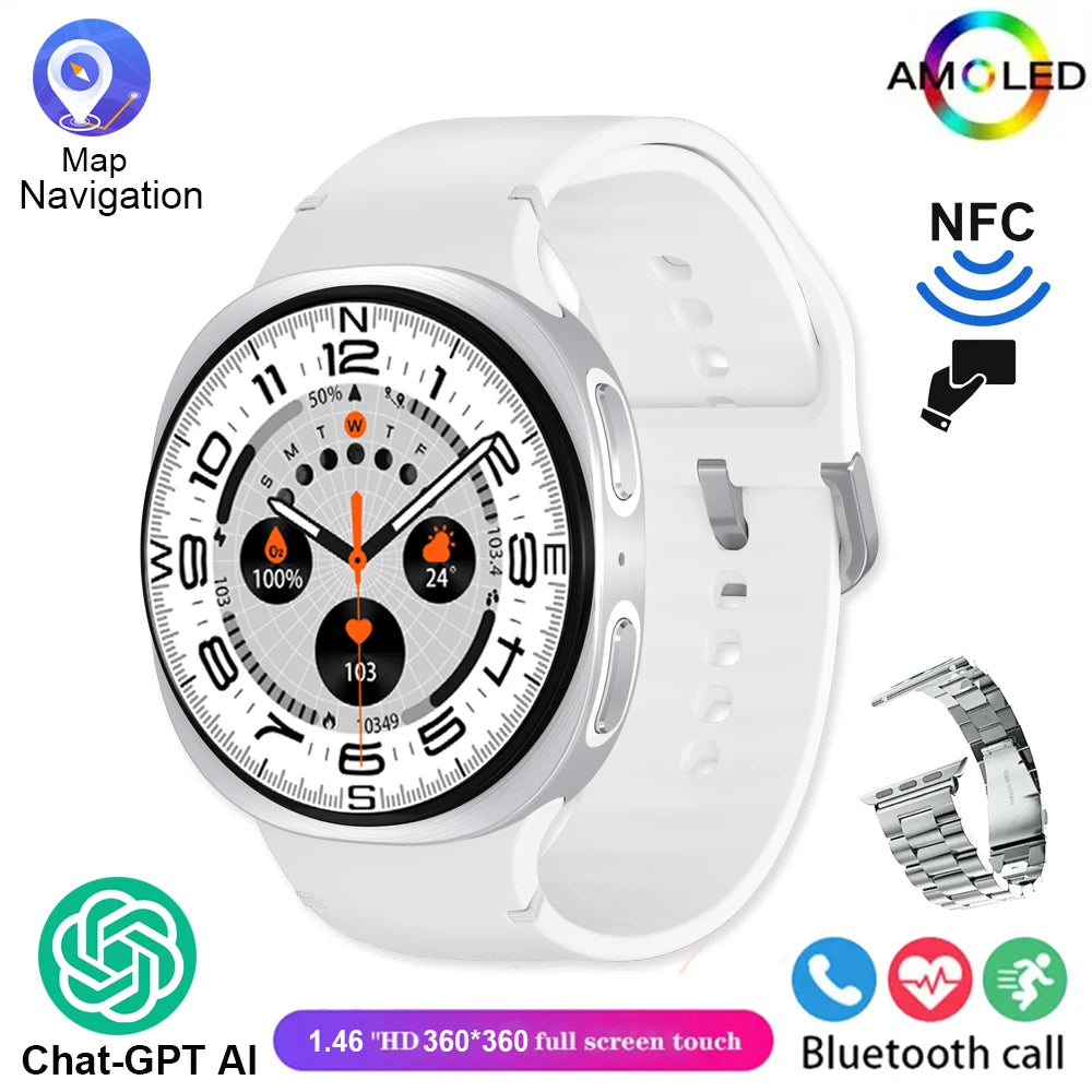 New Original Smart Watch 8 Men GPS Track NFC Bluetooth Call 40mm AMOLED Fitness Sport Tracker Health Smartwatch For Android Ios
