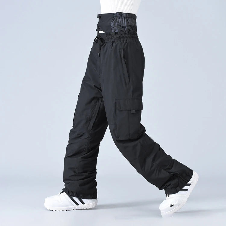 New Winter Ski Pants Men Outdoor Windproof Waterproof Warm Work Pants Women Single Board Breathable Loose Sports Snow Pants