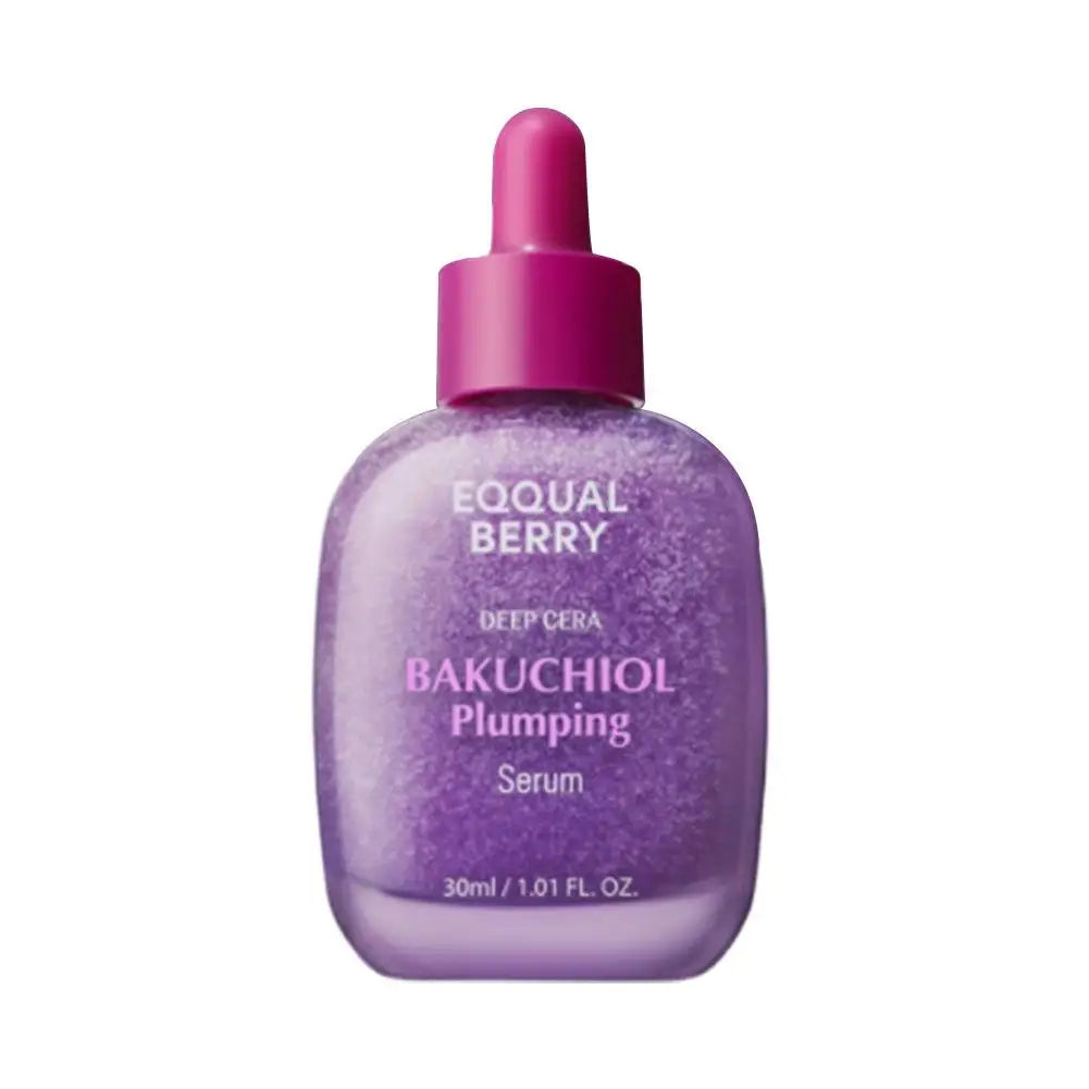 30ML EQQUALBERRY BAKUCHIOL Plumping Serum 5,000 PPM Retinol Alternative Vitamin C Serum Whitening Smoothing Facial Skin Care