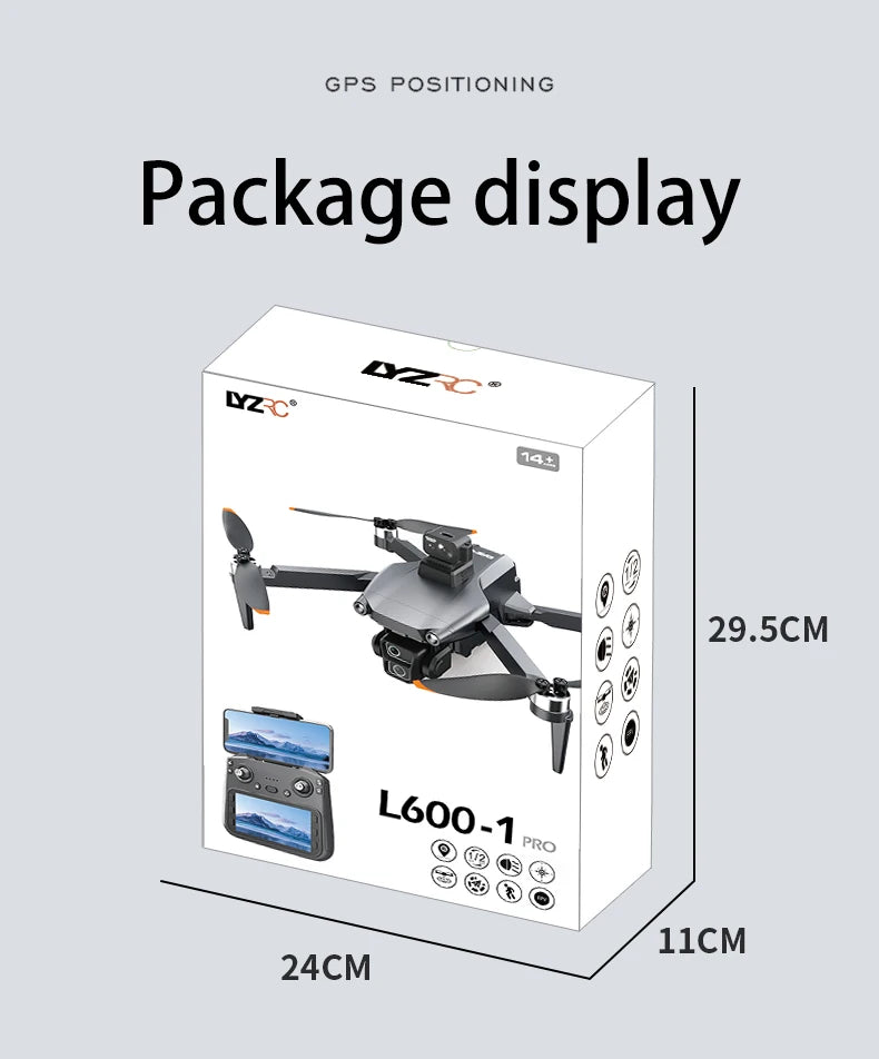 L600-1/L600 PRO MAX Remote control drone with screen Dual camera 4K Professional dron with camera GPS FPV quadcopter 3KM flight