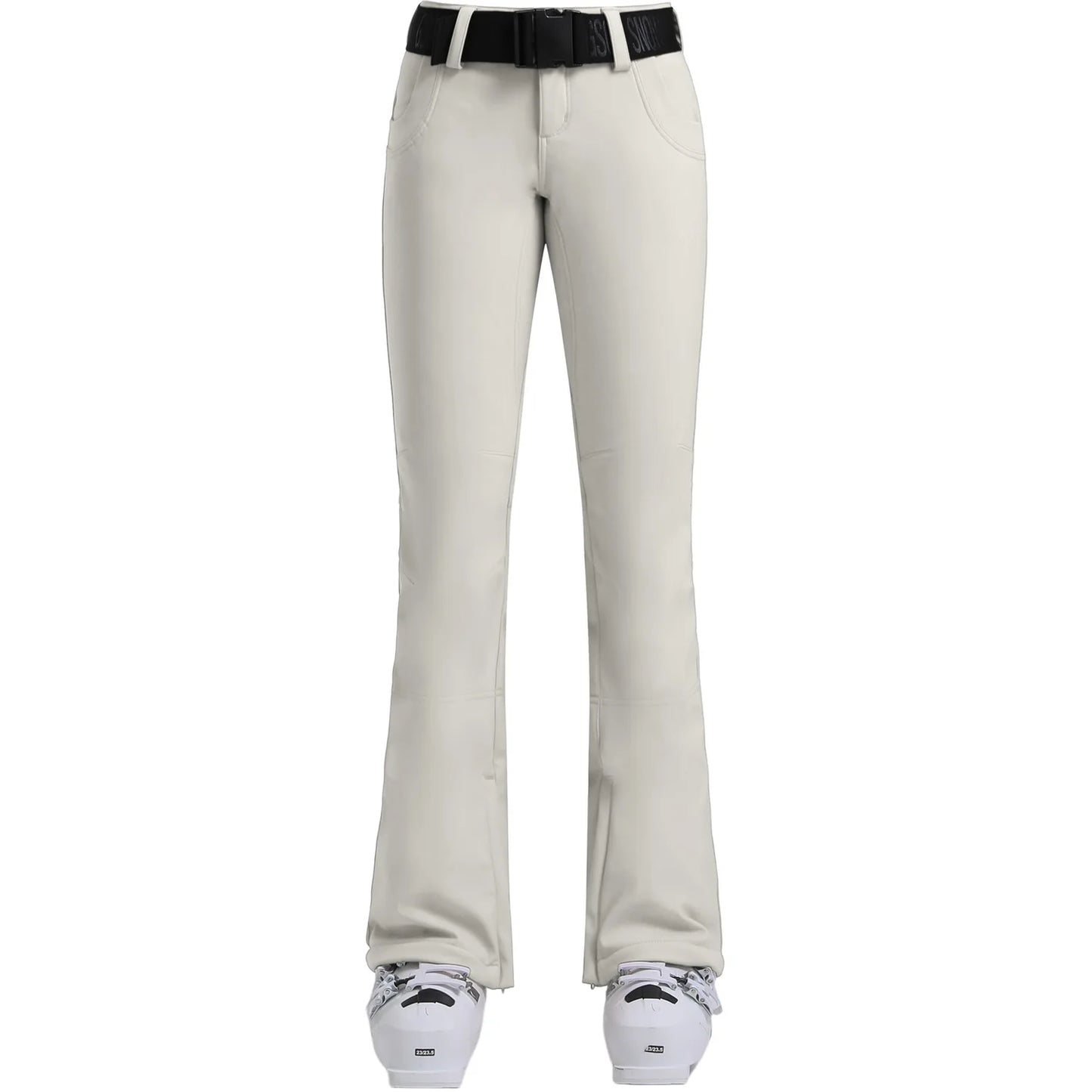 New Women's Ski Pants Stretch Slim-fit Dual-layer Insulated Professional Windproof Waterproof Breathable Solid Color Ski Pants