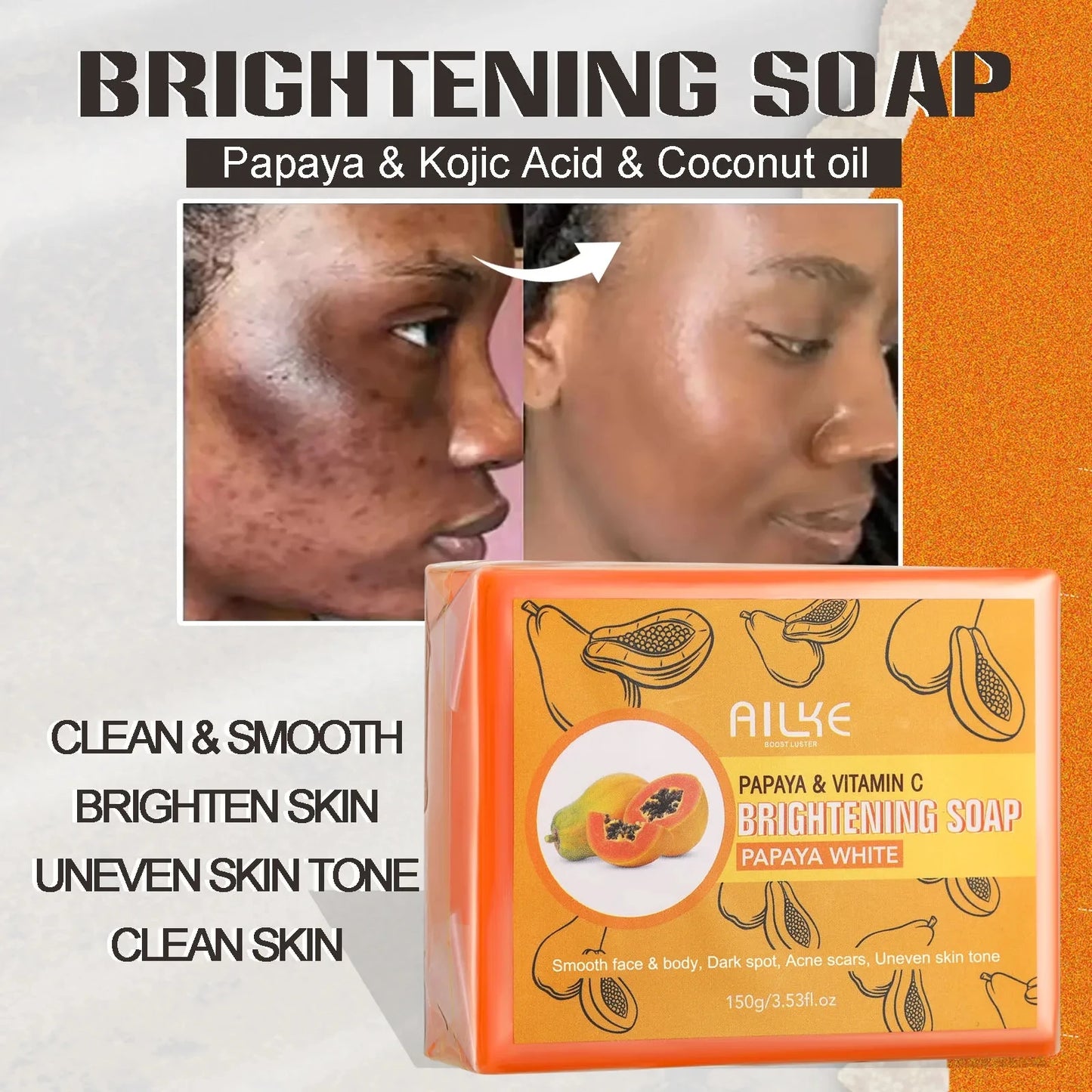 AILKE Collagen Whitening Set For All Skin Types, Lightening, Reduce Dark Spots, Freckles, Hyperpigmentation, Even Skin Tone