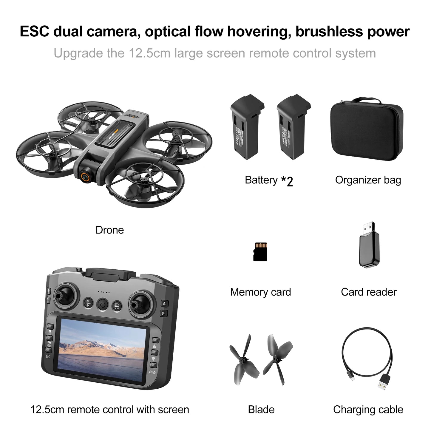 S156 Drone Professional 4K HD Dual ESC Camera FPV WIFI RC Dron Brushless Motor with Optical Flow Positioning Quadcopter Drones