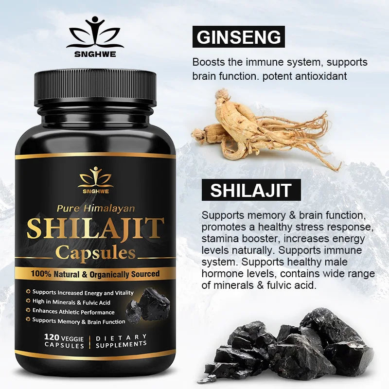 NAD+Resveratrol-Supports Cellular Energy, Brain, Healthy Aging,Shilajit for High Dosage&Potency for Energy, Strength & Immunity