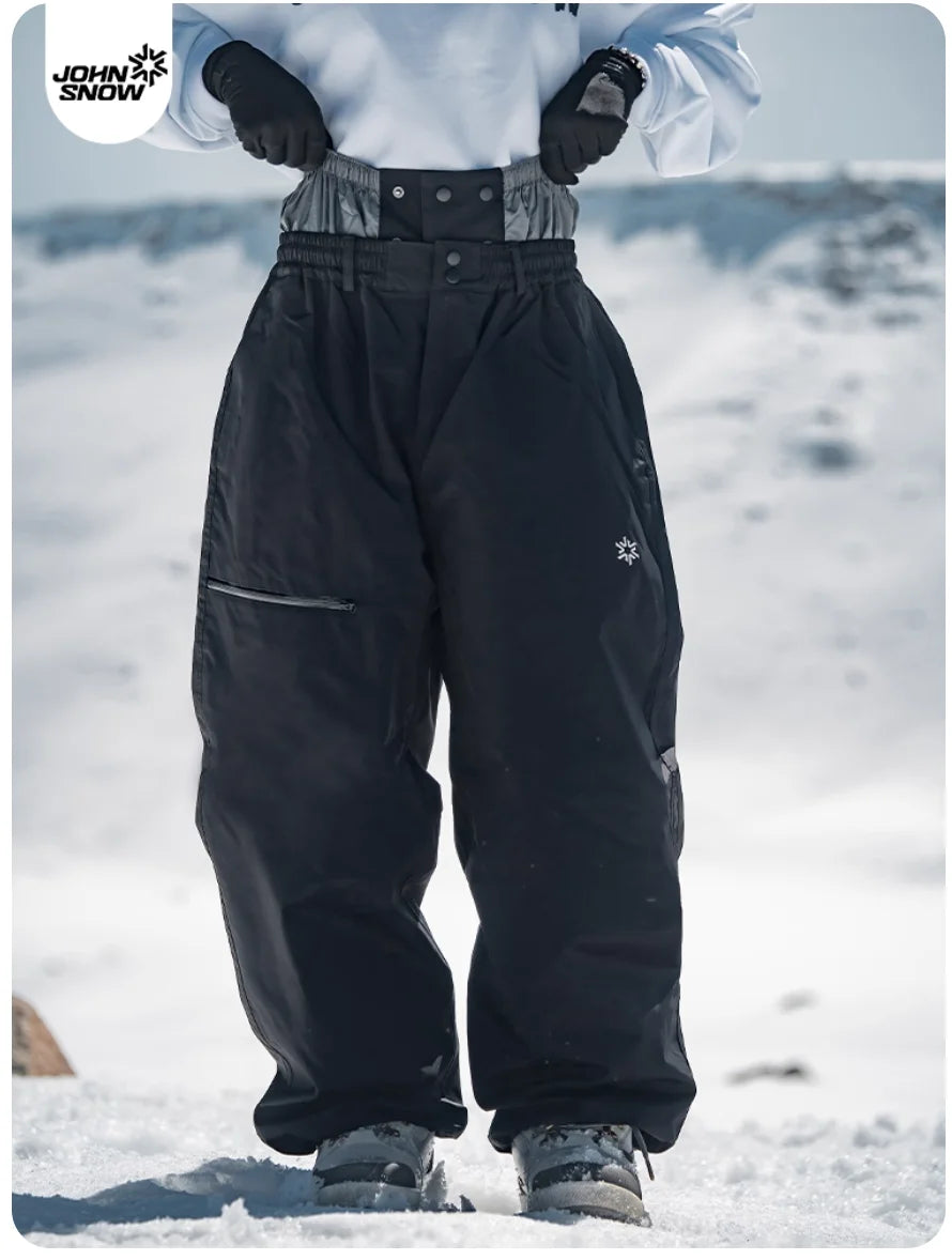 John Snow 2025 3L Ski Jacket & Pants Set Waterproof Snowboard Suit Thermal Winter Sports Gear with Fleece Lining for Men & Women
