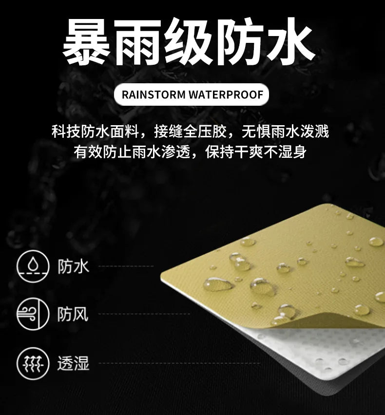 All-Weather Waterproof Hiking Jacket, High Breathability Mountaineering Coat for Men & Women