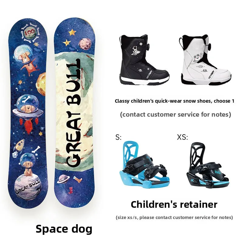 Children's Snowboard Set Baby Snowboard Boys and Girls Snowboard New Ski Equipment