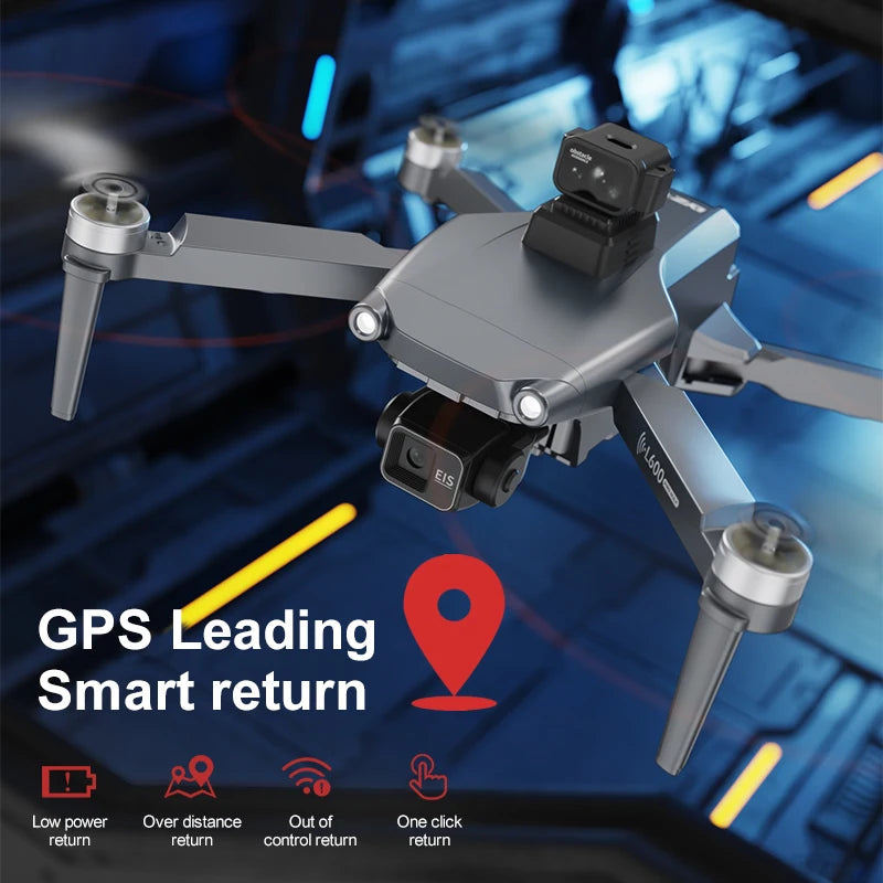 L600 PRO MAX Drone 8K Professional HD Camera 3-axis gimbal 5G WIFI FPV Obstacle Avoidance Brushless Large Screen Quadcopter Toys