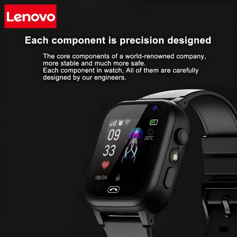Lenovo Kids Smartwatch 4G Wifi GPS SOS Location Video Call Analogue Card Waterproof Watch Camera Boys Girls Upgrade New Watch